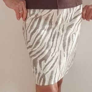Ann Taylor LOFT Zebra Print Shift Skirt
